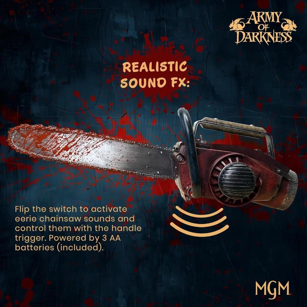 Army of Darkness Ash's Chainsaw 1/1 Scale Electronic Replica, Beeldje, Replica of Model, Heo, Nieuw, Ophalen of Verzenden