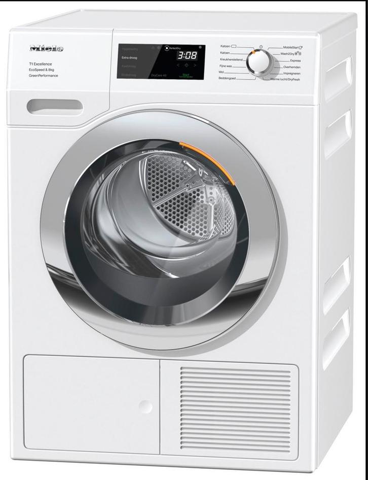 Miele TEF775WP Warmtepompdroger - Ecospeed & Greenperformanc, Witgoed en Apparatuur, Wasdrogers, Nieuw, Condens, Voorlader, 6 tot 8 kg