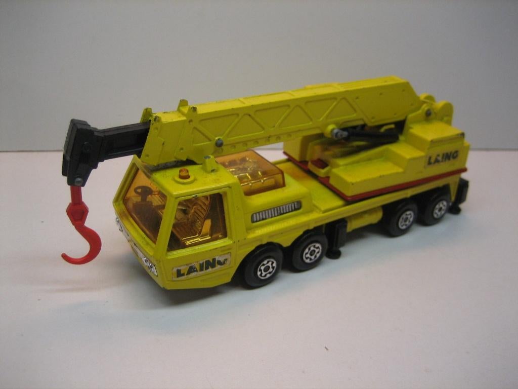 Matchbox super king nr K-12 Herculace mobile crane geel, Ophalen of Verzenden, Gebruikt, Bus of Vrachtwagen