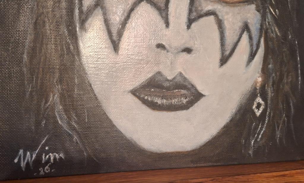 Schilderij Ace Frehley KISS, Ophalen of Verzenden, Nieuw, Poster, Artwork of Schilderij