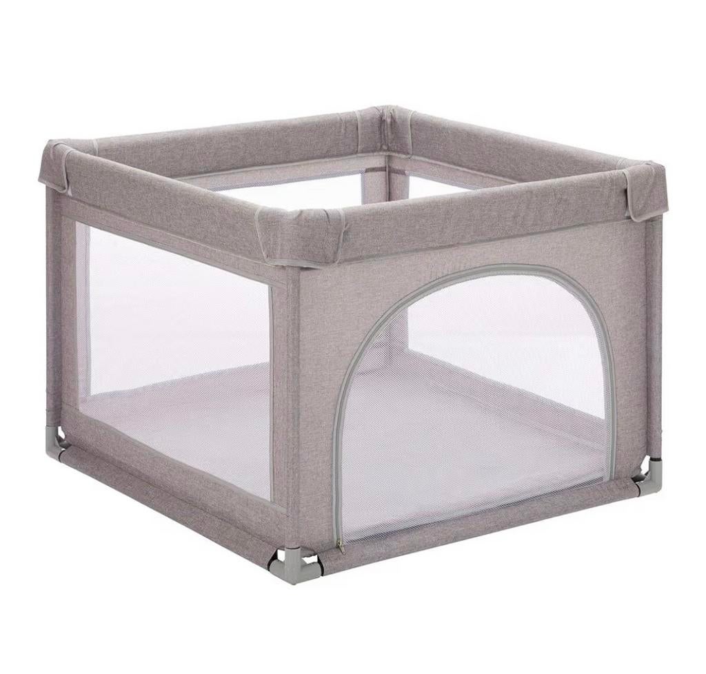 Grijze vierkante grondbox / playpen 95x95 cm, Ophalen, Gebruikt, Vierkant