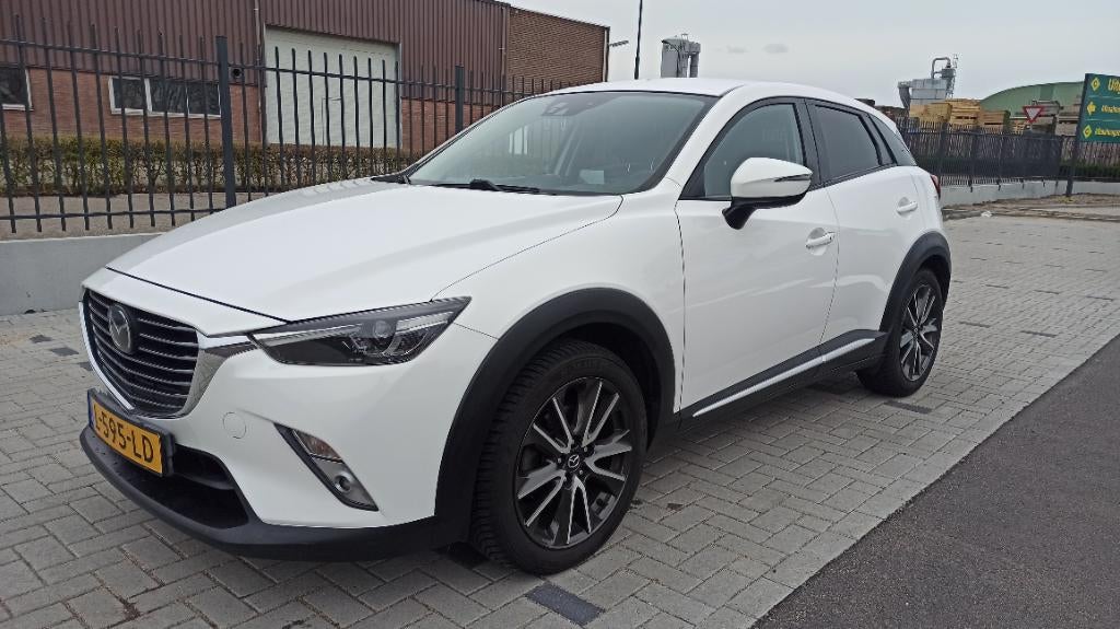 Mazda CX-3 2.0 Skyactiv-g 88KW 2015 Wit, Auto's, Voorwielaandrijving, 1998 cc, 4 cilinders, Leder en Stof