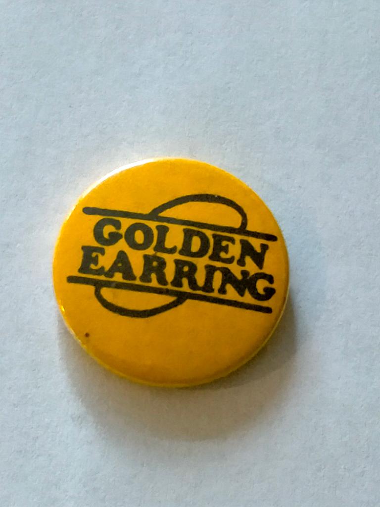 Golden Earring Barry Hay muziek vintage rock KLEINE button 1, Ophalen of Verzenden, Gebruikt