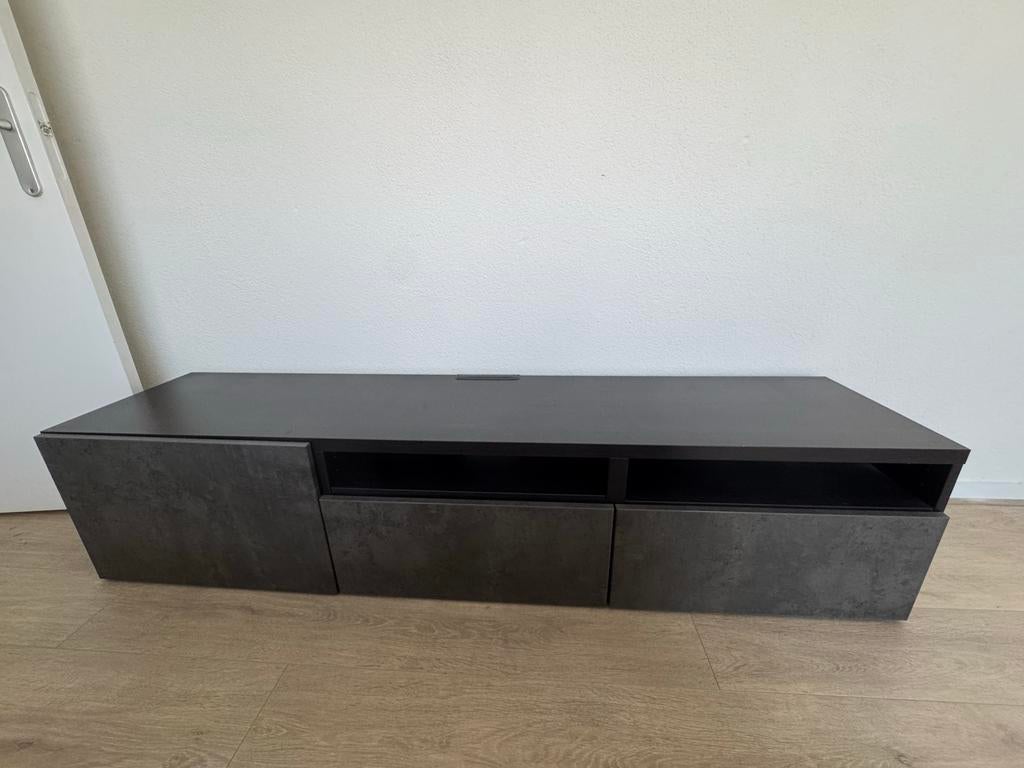TV meubel - 180cm breed, Huis en Inrichting, Kasten | Televisiemeubels, Ophalen, Kunststof, Gebruikt, 150 tot 200 cm