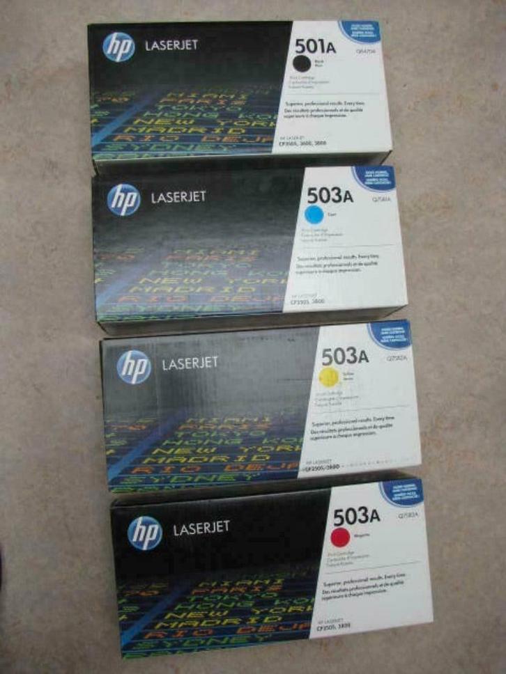 4 st toners HP Q6470A-Q7581A-Q7582A-Q7583A (HP CP3505-3800), Computers en Software, Printerbenodigdheden, Nieuw, Toner, Ophalen of Verzenden