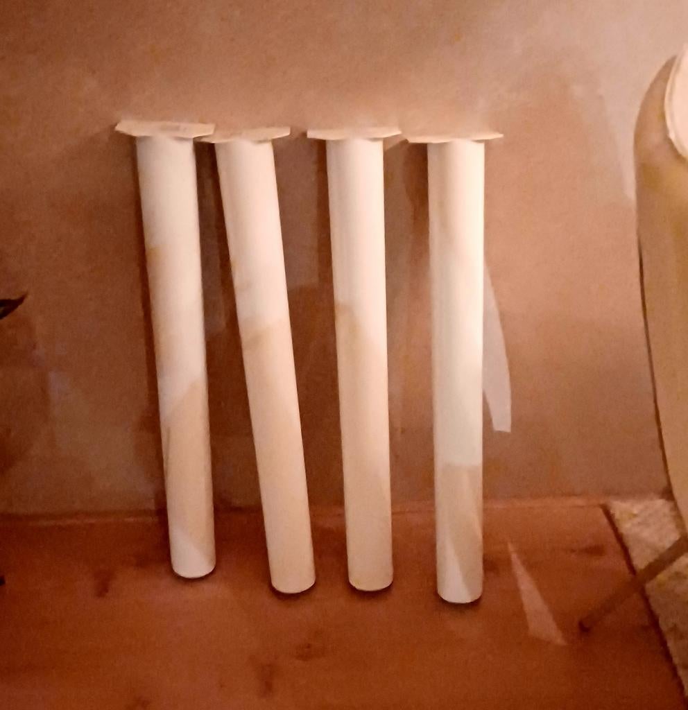 Duraline stalen tafelpoten/meubelpoten Ø7,6x72 cm. set van 4, Tafelpoot, Minder dan 50 cm, 50 tot 100 cm, Rond