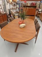 Vintage ronde uitschuiftafel tot 220cm, met mooie details, Ophalen, ., Rond, 200 cm of meer
