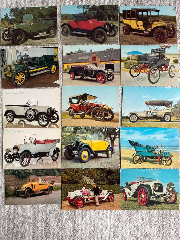 Oude Auto Ansichtkaarten - Collectie, Verzamelen, Ansichtkaarten | Nederland, Ongelopen, Voor 1920, Ophalen of Verzenden