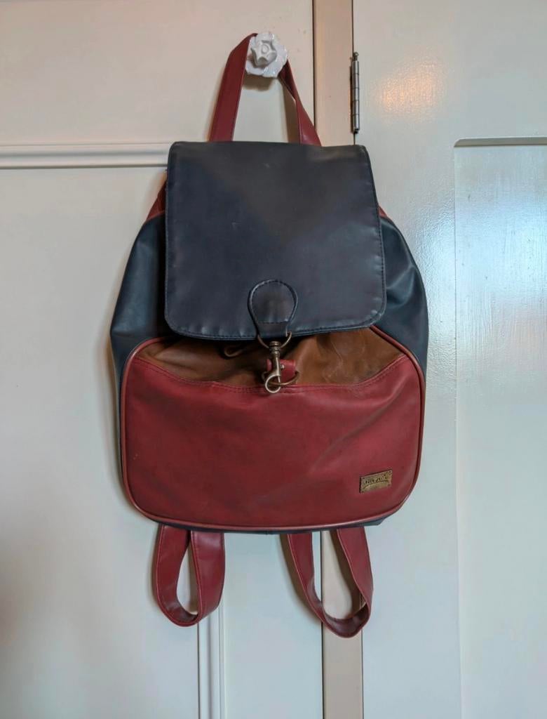 Leuke rugtas / rugzak met warme kleuren ~ blauw bruin rood, Ophalen of Verzenden, Zo goed als nieuw, Overige merken, 30 tot 45 cm