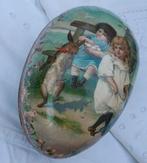 papier mache paasei pasen ei candy container oud vintage, Ophalen of Verzenden