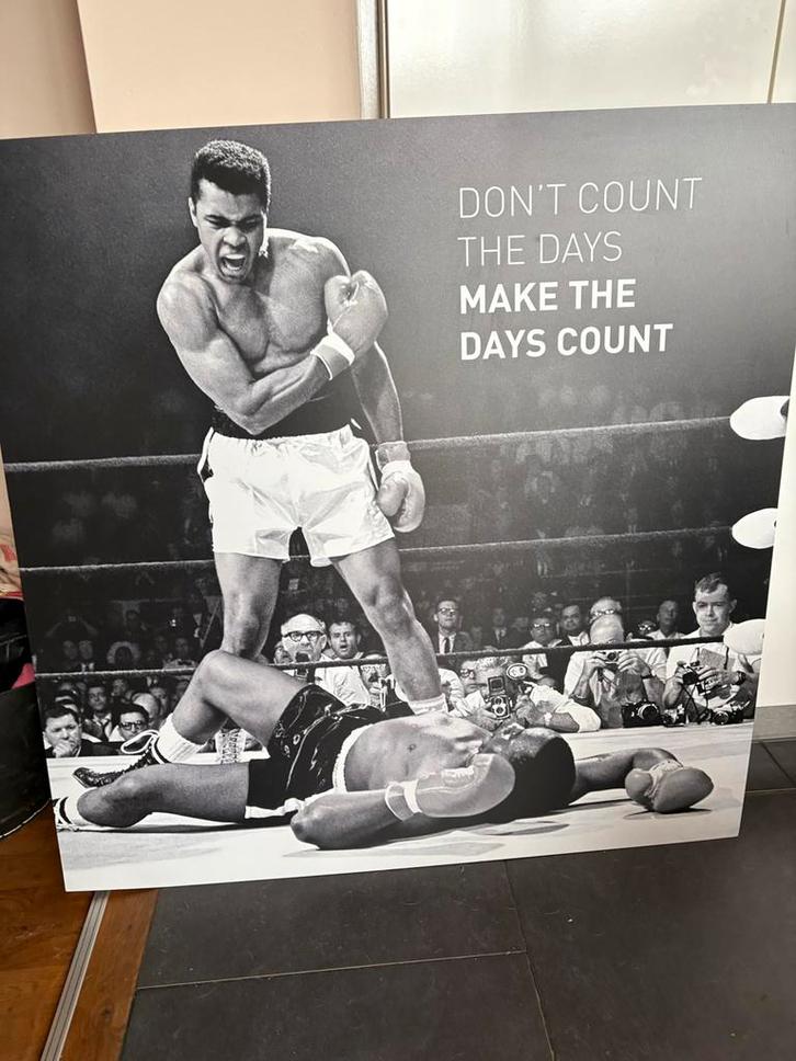 Muhammad Ali 'Make The Days Count' Poster, Antiek en Kunst, Kunst | Schilderijen | Modern, Ophalen