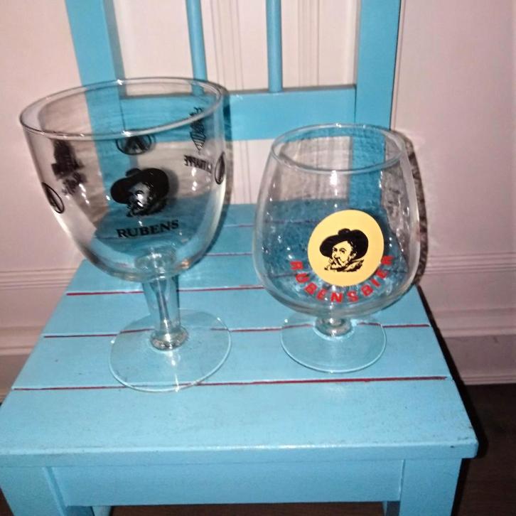 Rubens bierglazen 2 varianten, Verzamelen, Biermerken, Zo goed als nieuw, Glas of Glazen, Overige merken, Ophalen