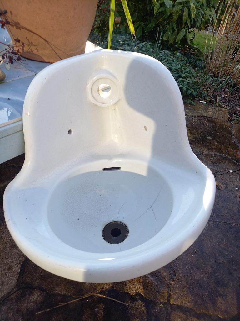 Hoekwasbakje creme, Ophalen of Verzenden, Gebruikt