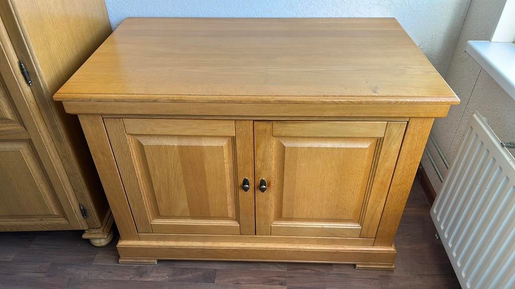 Blank Eiken TV kast, Huis en Inrichting, Kasten | Dressoirs, Ophalen, Zo goed als nieuw, 25 tot 50 cm, 100 tot 150 cm