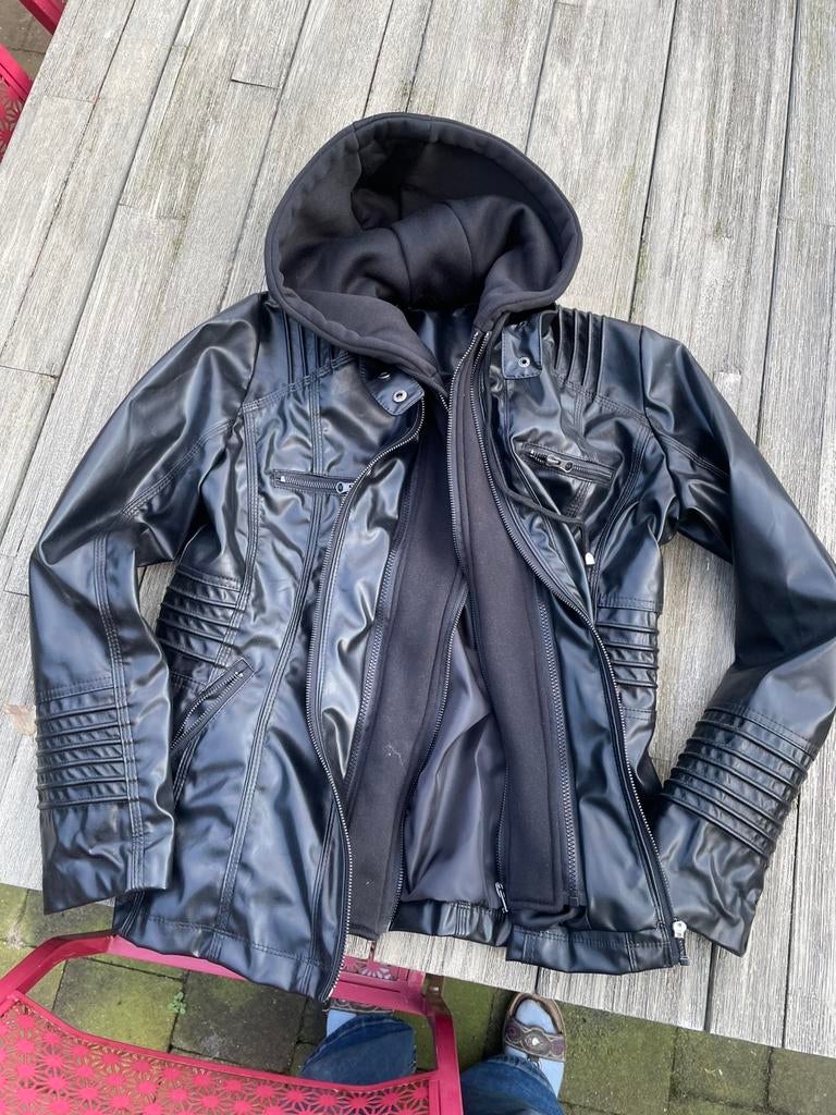 Bikerjack XL, zwart, Kleding | Dames, Jasjes, Kostuums en Pakken, Zwart, Maat 46/48 (XL) of groter, Nieuw, Ophalen of Verzenden