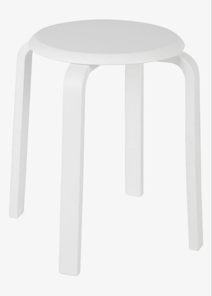2x Woood Diede Stool Kruk Wit - Nieuw in doos, Ophalen of Verzenden, Nieuw, Hout