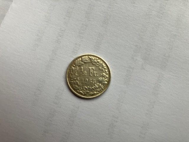 Zwitserland, halve franc 1963, zilver !, Ophalen of Verzenden, Overige landen, Losse munt, Zilver
