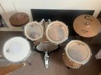 Compleet Drumstel met bekkens en pedaal, Muziek en Instrumenten, Drumstellen en Slagwerk, Ophalen of Verzenden, Gebruikt, Overige merken