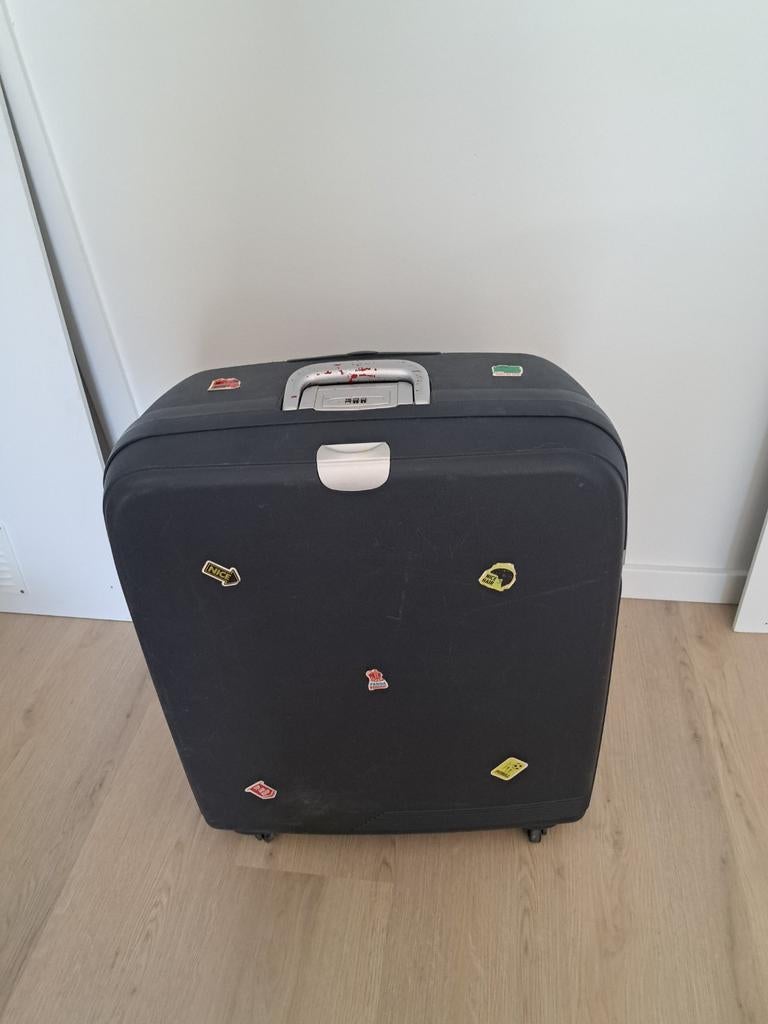 Groot reiskoffer blauw, Ophalen, Hard kunststof, 70 cm of meer