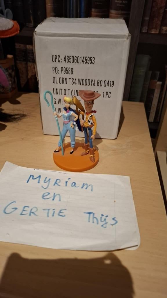 Disney Toy Story Woody en Bo Peep ornament, Verzamelen, Disney, Ophalen of Verzenden, Overige figuren, Zo goed als nieuw, Beeldje of Figuurtje