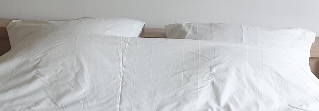 mooi katoenen dekbedovertrek + 2 slopen lits jumeaux, Verzenden, Tweepersoons, Dekbedovertrek