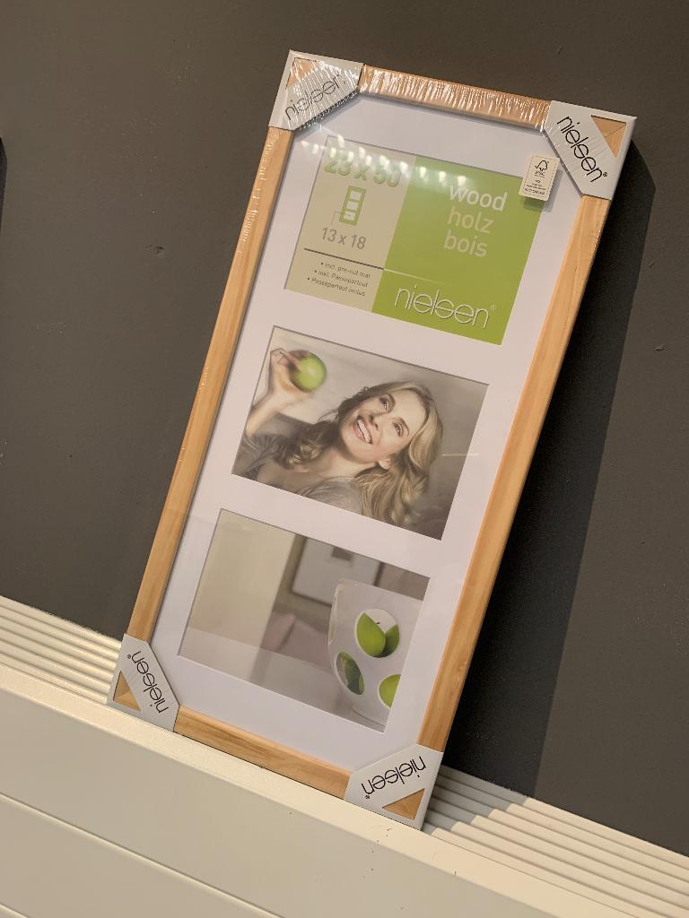 Nielsen 3-luik fotolijst, 23x50cm, Huis en Inrichting, Woonaccessoires | Lijsten, Ophalen, Minder dan 50 cm, Nieuw, Minder dan 50 cm