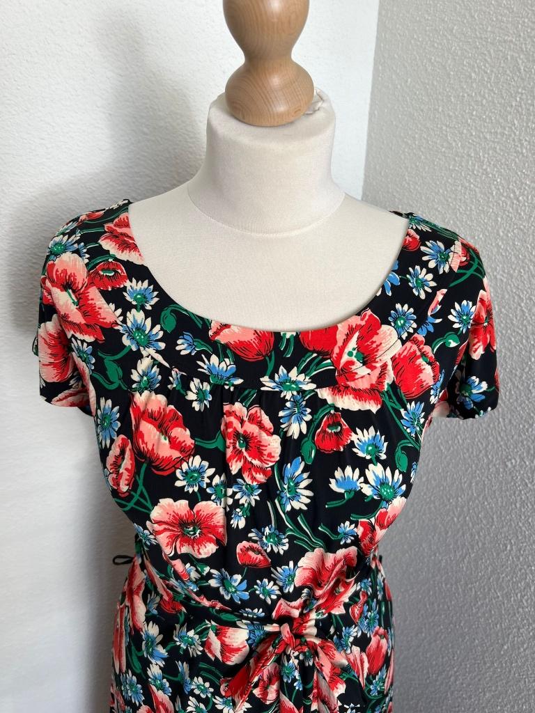 King Louie maat L klaprozen Shirley jurk NIEUW 301, Maat 42/44 (L), Nieuw, Ophalen of Verzenden, Knielengte