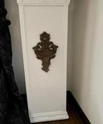 Brocante • barok • handmade • Zuil Pilaar met hoffz ornament, Ophalen, Zo goed als nieuw