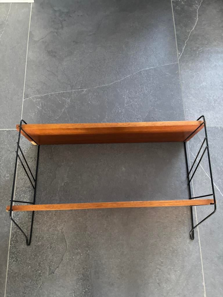 Nisse Strinning vintage wandrek met 2 legplanken, Ophalen of Verzenden, Gebruikt