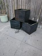 Betonlook plantenbak voor buiten 40x40x35 hoog, Ophalen, Vierkant, Kunststof