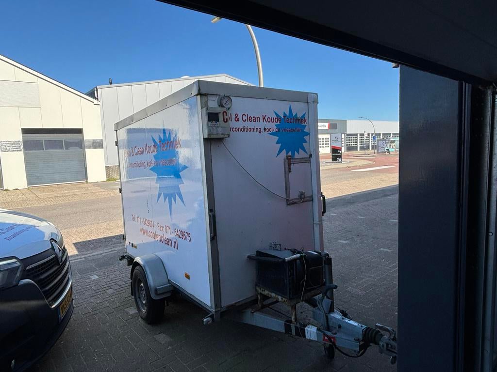 Koelaanhangwagen 1.50x2.50x1.80m met stelling, Auto diversen, Ophalen of Verzenden, Gebruikt