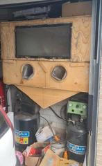 Straalcabine handgemaakt groot hout met drukvat, Ophalen, Gebruikt