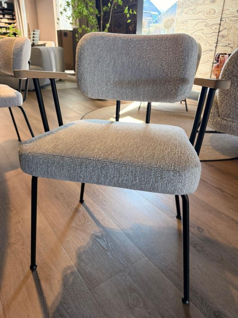 Ted eetkamerstoelen (Dyyk meubelen), Huis en Inrichting, Ophalen, Wit, Nieuw, Stof