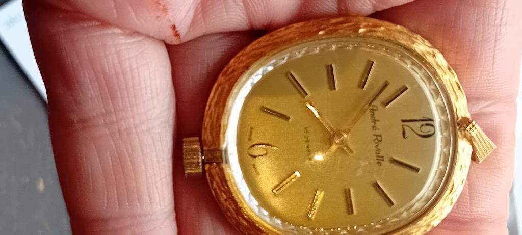 Vintage André Rivalle Dameshorloge - Goudkleurig, Ophalen of Verzenden