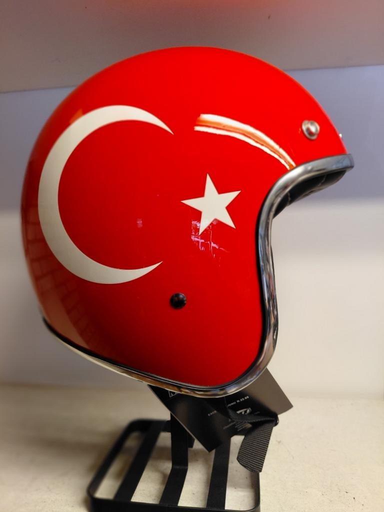 Nieuwe helm Turkse vlag maat L, Dames, Jethelm, Ophalen of Verzenden, L