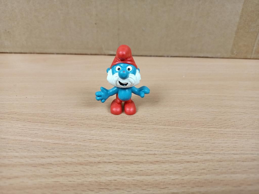 grote smurf - vintage Peyo Schleich, Ophalen, Gebruikt, Grote Smurf, Poppetje, Figuurtje of Knuffel