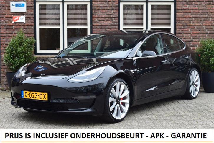 Tesla Model 3 Performance AWD 75 kWh SOH 90.3%, Auto's, Tesla, Bedrijf, Te koop, Model 3, 4x4, ABS, Airbags, Airconditioning, Android Auto