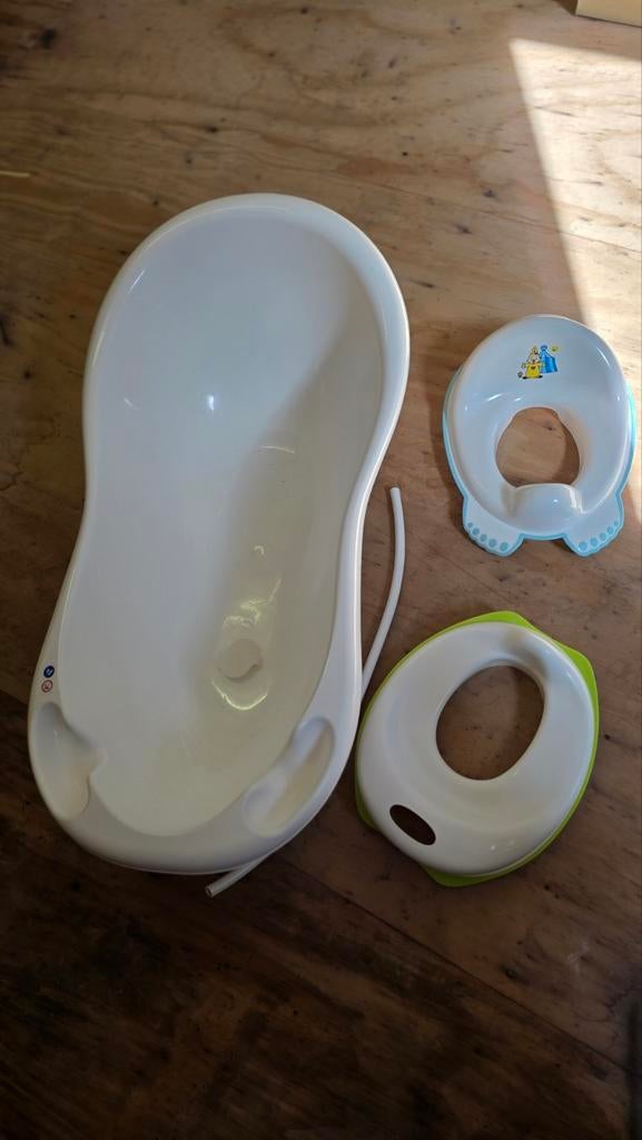 Baby badje, inclusief zit en 2 kinderwcbrillen, Antiek en Kunst, Ophalen of Verzenden