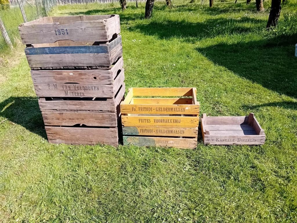 6 oude fruitkisten, Ophalen