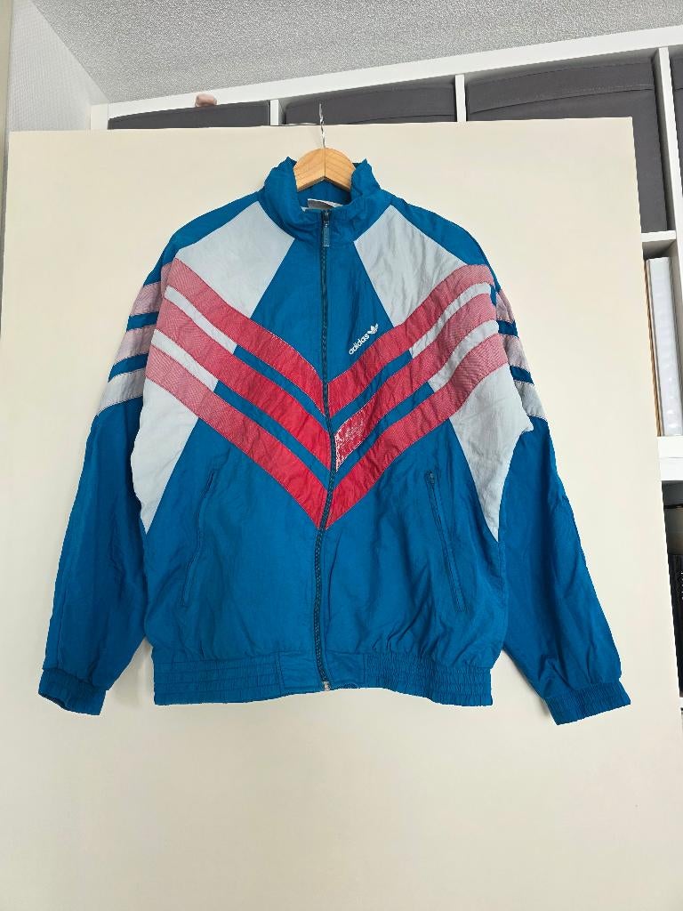 90"s Adidas "new kids" jasje barrie batsbak L/XL, Maat 52/54 (L), Blauw, Ophalen of Verzenden, Adidas