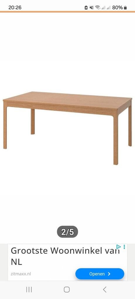 Ikea ekedalen uitschuifbare tafel, Huis en Inrichting, Ophalen, Zo goed als nieuw, 25 tot 50 cm, Rechthoekig