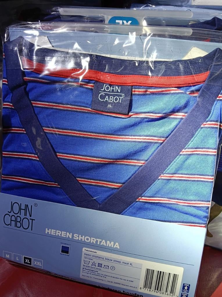 John Cabot ZomerPyama Katoen XL. Korte mouw en pijp. Per set, Ophalen of Verzenden, Nieuw, John Cabot
