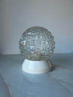 Massive plafonnière plafondlamp glas vintage glazen bollamp, Ophalen of Verzenden, Zo goed als nieuw, Glas
