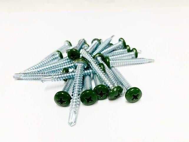 ZELFBORENDE SCHROEF 4,8 X 38 MET GROENE KOP, Verzenden, Nieuw, Metaal, Volière