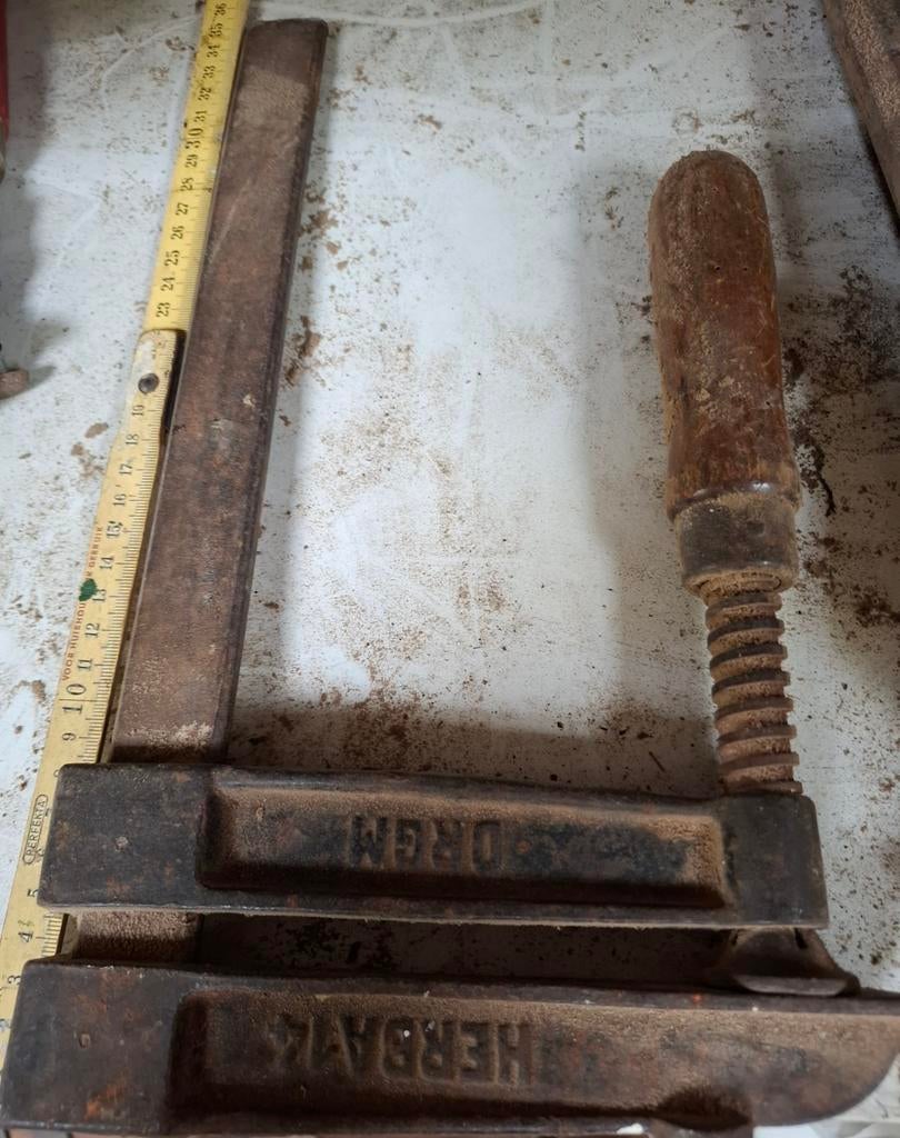 Oude HERBA 14 DRGM schroefklem - Vintage lijmklem, Ophalen, Gebruikt
