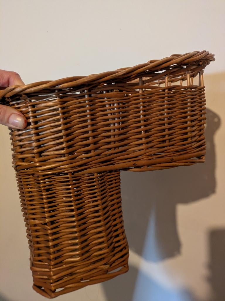 Rieten poppenmandje fiets, Ophalen of Verzenden, Zo goed als nieuw, Babypop