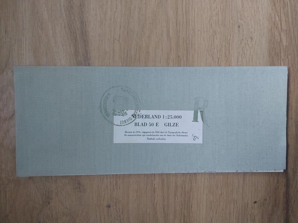 50E Gilze Chaamsche Bossen Alphen Riel Rijen Stafkaart 1980, Topografische Dienst Nederland, Ophalen of Verzenden, 1800 tot 2000