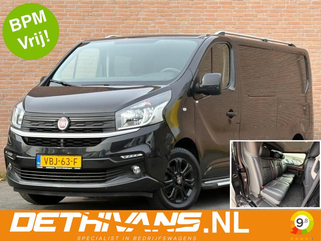 Fiat Talento 1.6MJ 126PK Lang Dubbelcabine / Leer / Topstaat, Auto's, Voorwielaandrijving, Gebruikt, 4 cilinders, Zwart