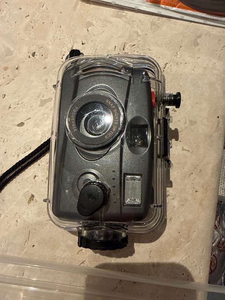 Analoge camera met onderwaterhuis, Ophalen, Gebruikt, 10 t/m 40 meter, Complete set
