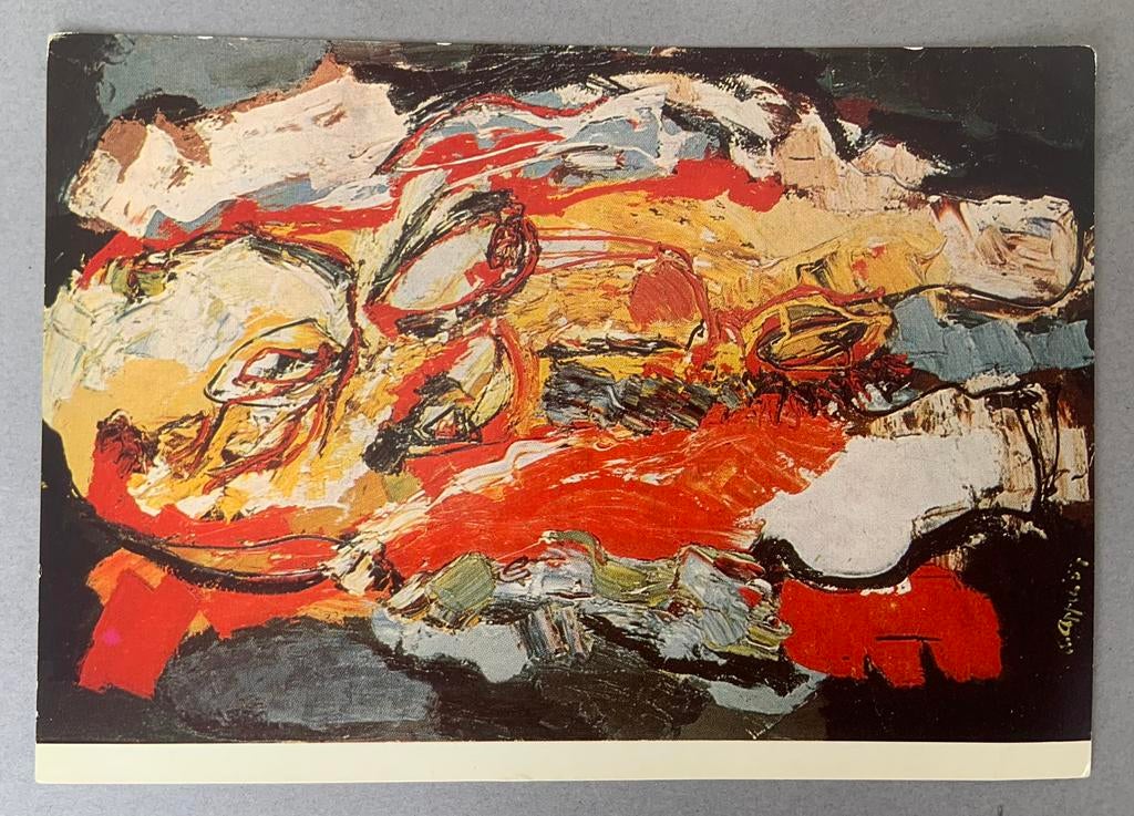 Karel Appel, Barbaars naakt 1957, Verzamelen, Ansichtkaarten | Themakaarten, Ophalen of Verzenden, 1940 tot 1960, Ongelopen